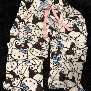 Hello Kitty Karami Pajama Bottoms - Pink and Black and blue